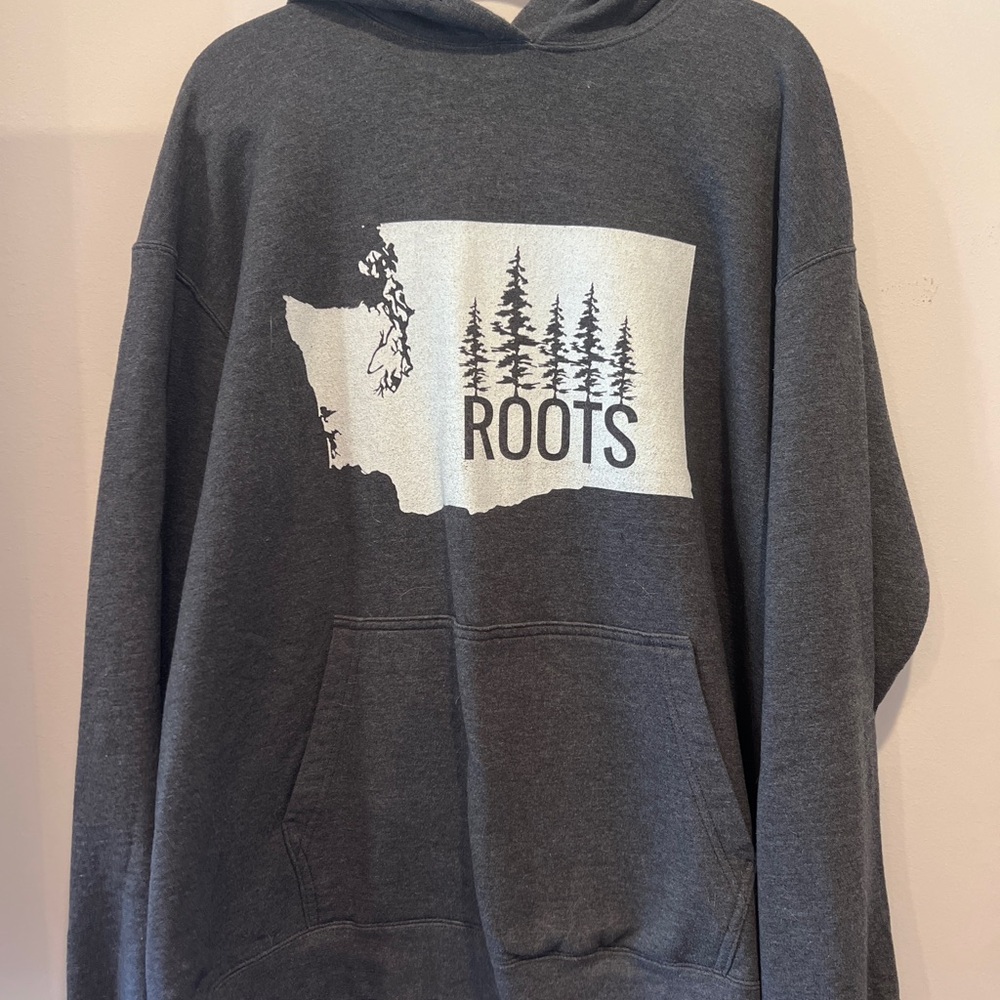 Washington State Port and Company Gray Hoodie with White Graphic